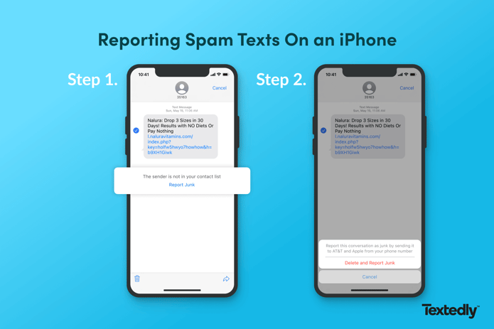 image showing how to filter and block spam text messages on an apple device