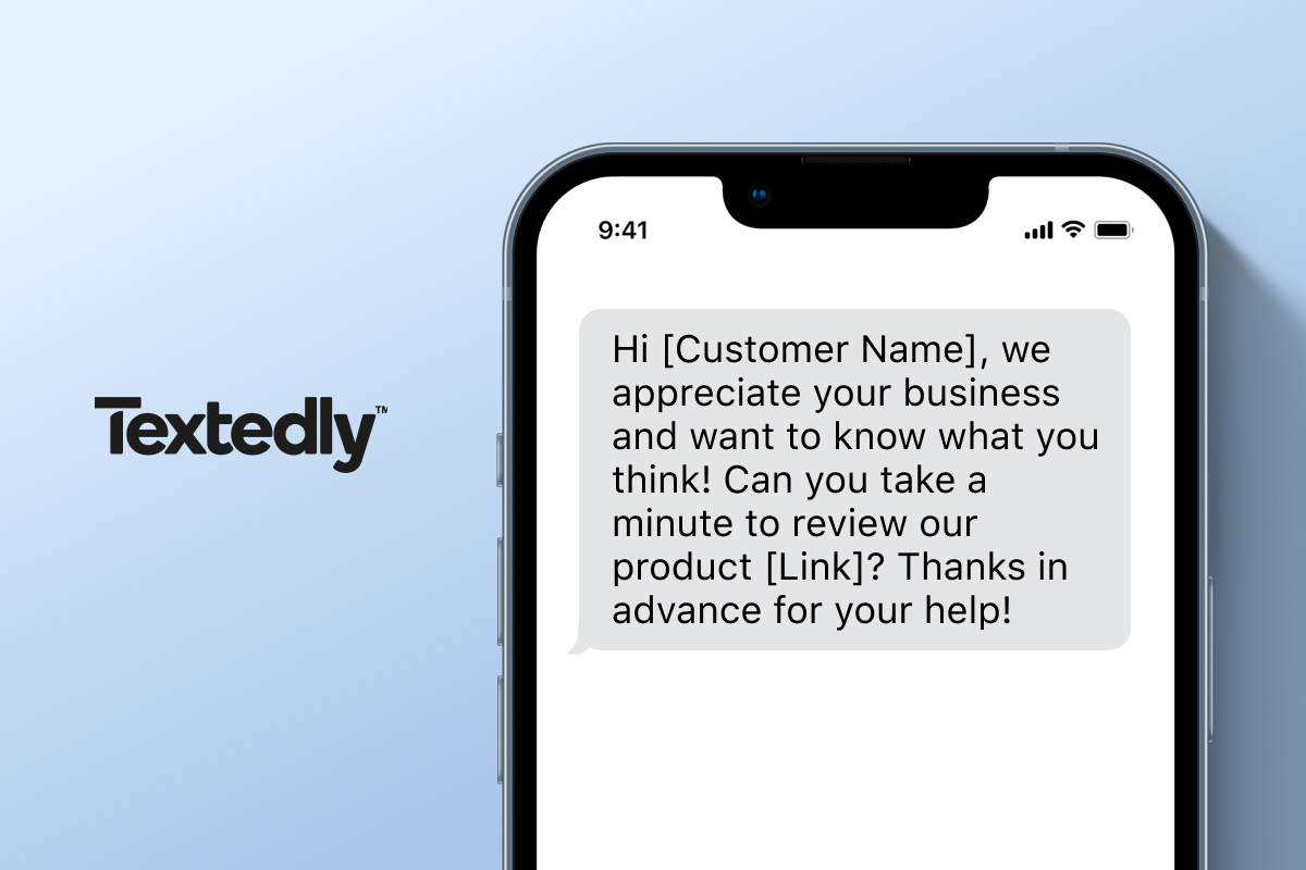 product review request SMS example