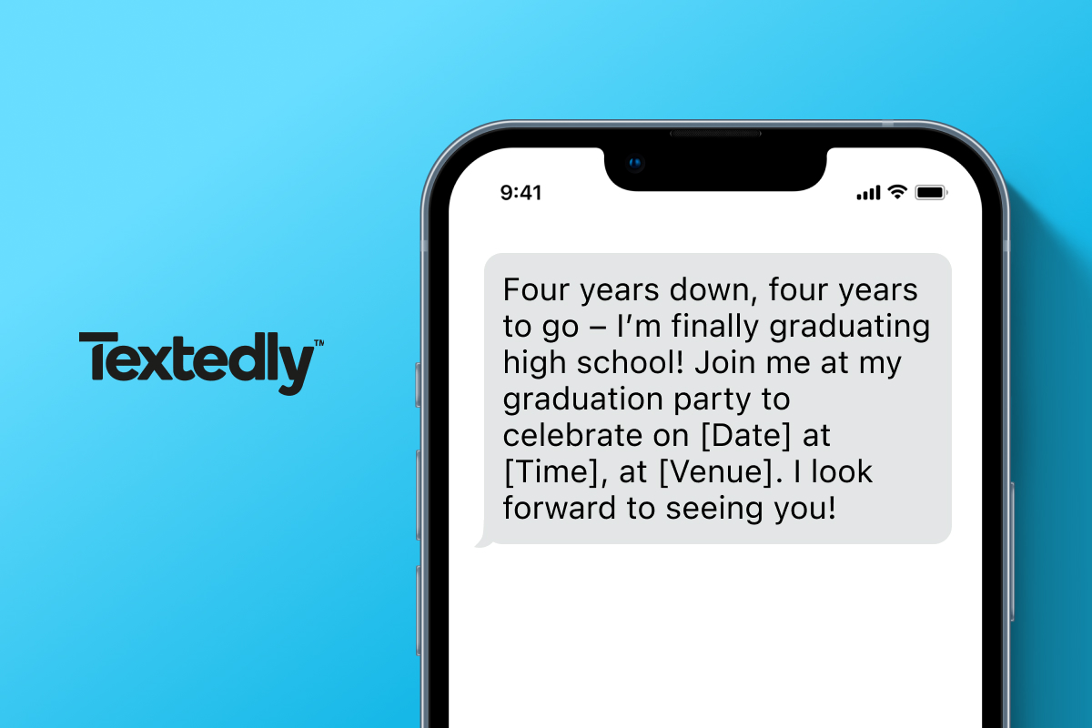 High School Graduation Invitation Text Message Example