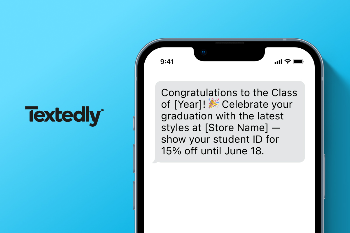 Graduation Text Message From a Business