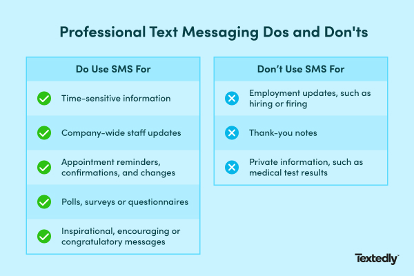 professional text message dos and don'ts