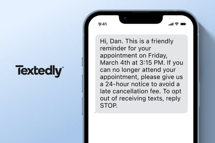 appointment cancellation reminder text