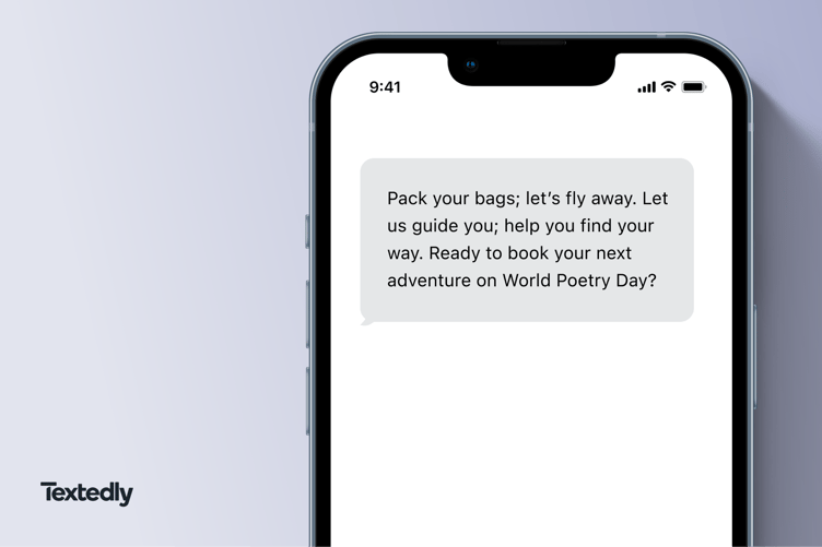 World Poetry Day SMS Marketing Example