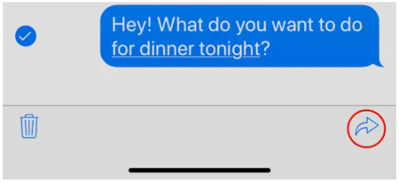 How to forward a text on an iPhone