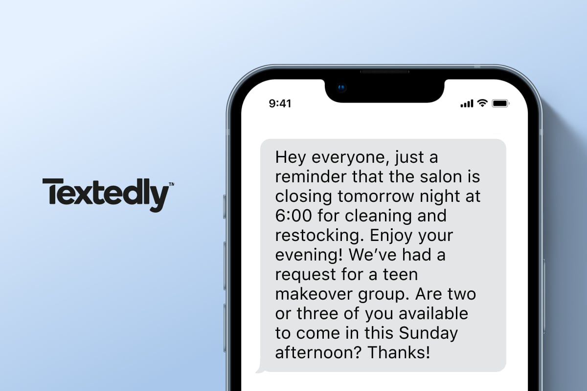notify employees sample text