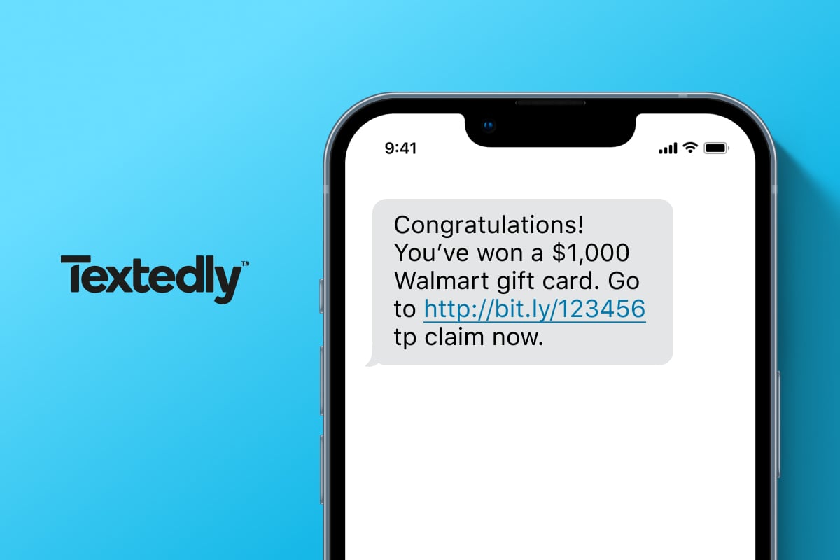 you've won a gift card spam text