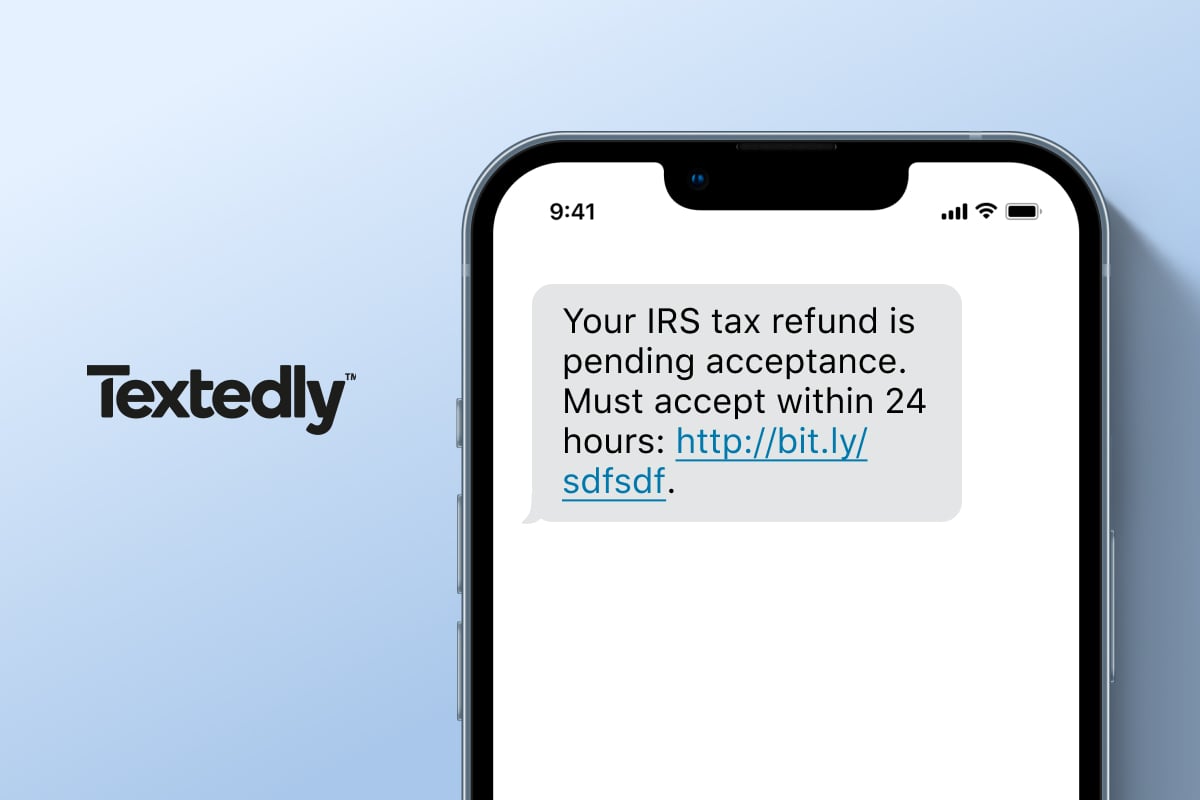 IRS tax refund scam text