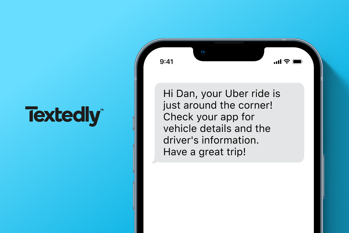 sample location-based text from Uber